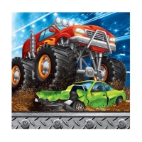 Tovaglioli Monster Trucks 12,5 x 12,5 cm - 16 pezzi