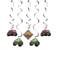 Festoni decorativi Monster Trucks - 5 unità