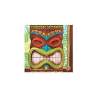 Tovaglioli Totem Hawaiano da 12,5 x 12,5 cm - 16 unità