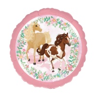 Palloncino rotondo Cavallo rosa da 43 cm - Anagram