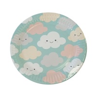 Piatti Clouds Party 17 cm - 8 unità