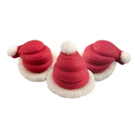 Decorazioni di zucchero cappellino Babbo da 2,6 x 3,5 cm - Dekora - 72 unità