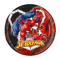 Piatti Spider-Man con motivo ragnatela 20 cm - 8 pezzi