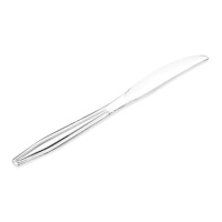 Coltelli di 17,5 cm in plastica trasparente - 12 unità