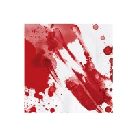 Tovaglioli con macchie di sangue da 16,5 x 16,5 cm - 30 unità