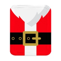 Vassoio rettangolare Babbo Natale da 31 x 38 cm - 1 unità