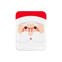 Vassoio rettangolare Babbo Natale da 22 x 28 cm - 1 unità