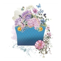 Carta sublimata A3 a fiori blu - Artis decor - 1 pz.