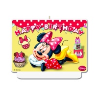 Candela decorativa Minnie Brown 7 x 9 cm - 1 pezzo