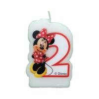 Candelina Minnie Mouse numero 2 - 4 x 7 cm - 1 unità