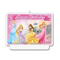 Candelina decorativa Principesse Disney 7 x 9 cm - 1 unità