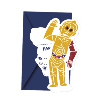 Inviti Star Wars C3PO - 6 unità