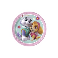 Piatti Skye e Everest Paw Patrol 20 cm - 8 unità