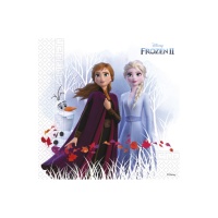 Tovaglioli Frozen II compostabili da 16,5 x 16,5 cm - 20 unità