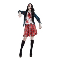 Costume da scolaretta zombie per donna