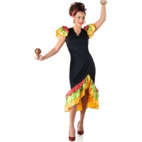 Costume nero ballerina rumba da donna