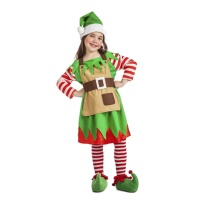 Costume elfo operaio da bambina