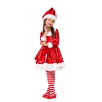 Costume Babbo Natale elegante da bambina
