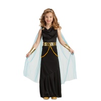 Costume da bambina greca nero e oro