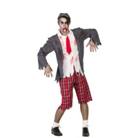 Costume da collegiale zombie da uomo
