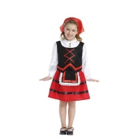 Costume pastorella rossa da bambina