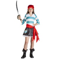 Costume da pirata pappagallo da bambina