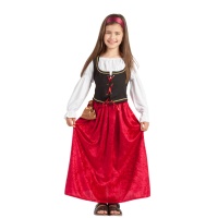 Costume medievale locandiera da bambina
