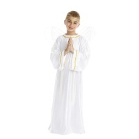 Costume angelo bianco infantile con ali