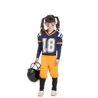 Costume da giocatrice di rugby americana per ragazze