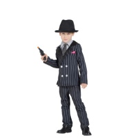 Costume da gangster nero per bambini