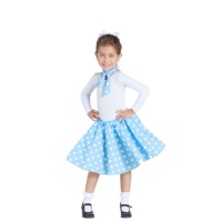 Costume anni '50 con gonna blu da bambina