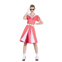 Costume Pin up rosa anni '50 da donna