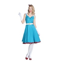 Costume Pin up blu anni '50 da donna