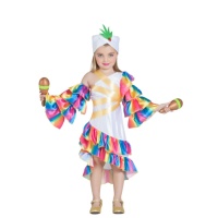 Costume bianco ballerina rumba da bambina