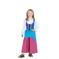 Costume tavernaia con gilet da bambina