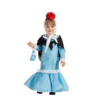Costume di chulapa blu per bebè