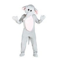 Costume elefante grigio con testa da adulto