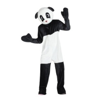 Costume da orso panda con testa da adulto