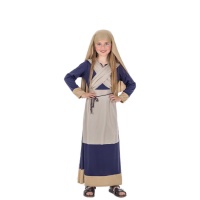 Costume da ebreo blu e marrone per bambina