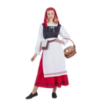 Costume pastorella rossa da donna