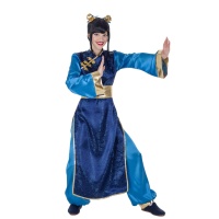 Costume orientale cinese blu da donna
