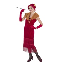 Costume granata charleston anni 20 da donna