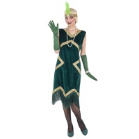 Costume charleston anni 20 verde da donna