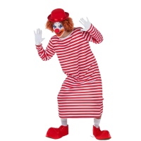 Costume clown con bombetta da uomo