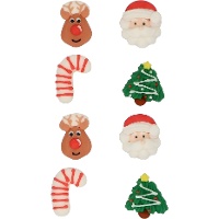 Figure di zucchero Merry Christmas - Wilton - confezione da 8