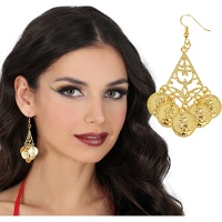 Orecchini con monete dorate - 1 paio