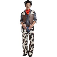 Costume da cowboy texano con gilet per uomo