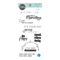 Timbri acrilici Everyday Sentiments 2 di Lisa J. - Sizzix - 9 pezzi