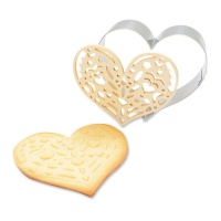 Kit di biscotti a forma di cuore con taglierino e pennarello