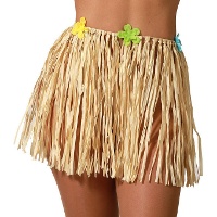 Gonna hawaiana di paglia lunga 35 cm